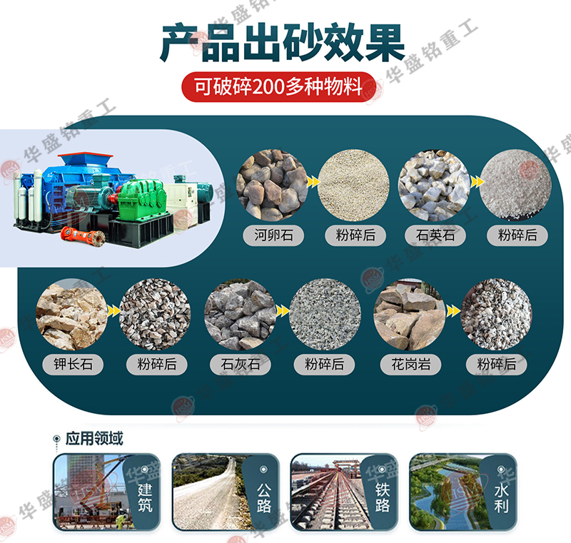 中小型砂石廠大型液壓對輥制砂機(jī)哪家好?鞏義對輥制砂機(jī)廠家